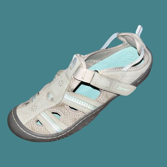 JSport Womens Regatta Sport Sandals Beige Shoes Textile & Vegan Size 10 - Picture 7 of 7